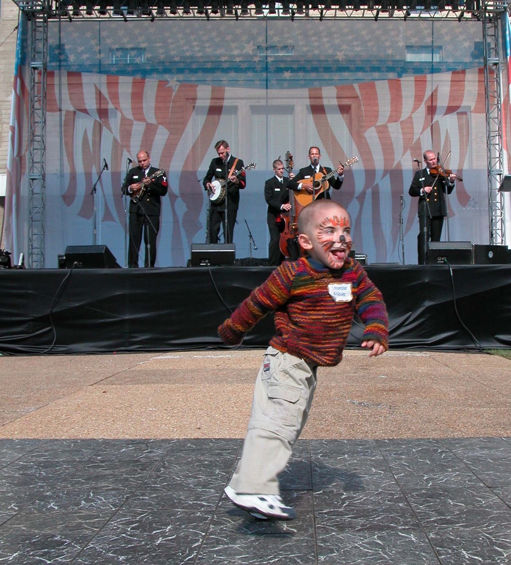 Young Boy Dances to Country Music at First Responders Appreciation Day