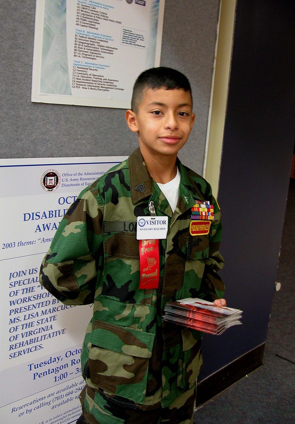Young Marine Volunteers for Red Ribbon Week