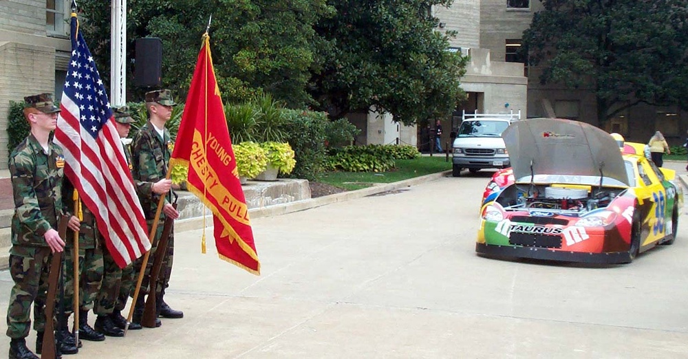Marine Color Guard Stands Tall at Red Ribbon Week Ceremony