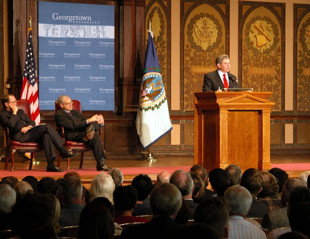 Wolfowitz Delivers Foreign Policy Lecture at Georgetown