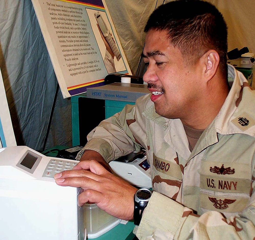 Navy Technician Showcases Lightweight Blood Analyzer