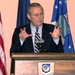 Rumsfeld Visits Troops at Andersen Air Force Base in Guam