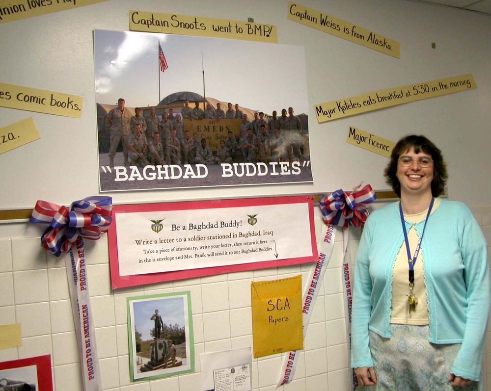 Elementary School Adviser Spearheads 'Baghdad Buddies' Program to Support Troops