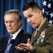 Pace Responds to Reporter's Question at Joint Press Conference with Rumsfeld