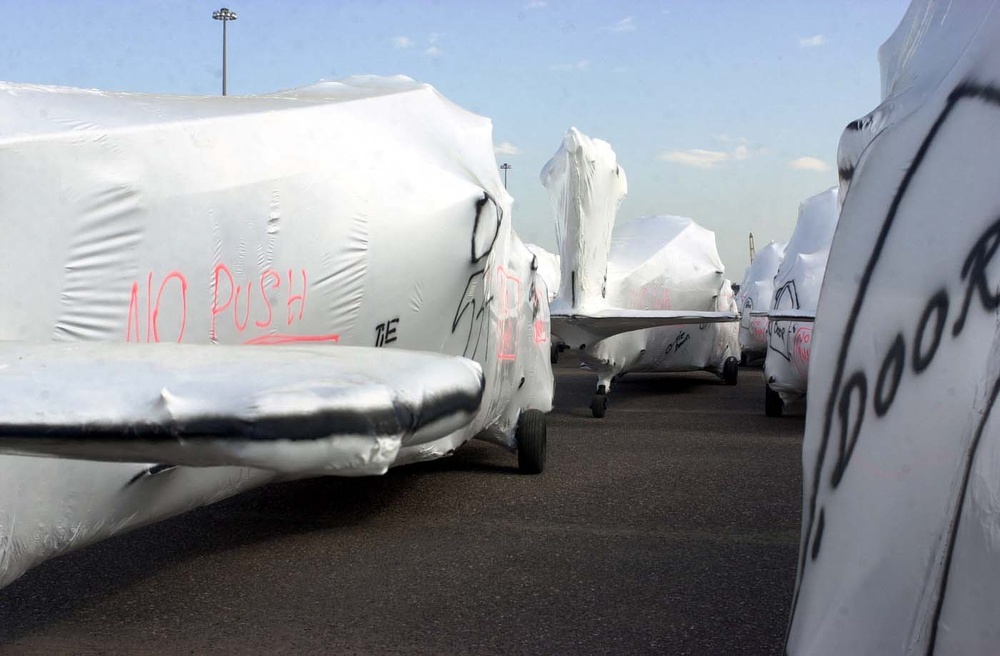 Black Hawk Helicopters Wrapped for Shipment Back to US