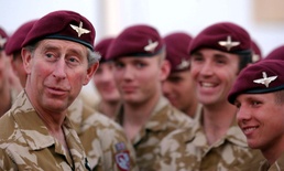 Prince Charles Visits British Troops in Basra, Iraq