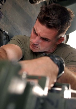 Marine Corps Sergeant Maintains Communications Equipment in Afghanistan