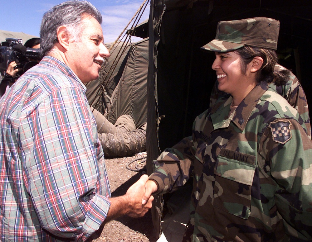 Guatemalan President Visits US Troops at Base Camp Quetzal