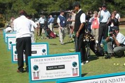 Tiger Woods Provides Golf Instruction to Military Children at Fort Bragg