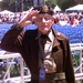 WWII Veteran Salutes at Memorial Dedication