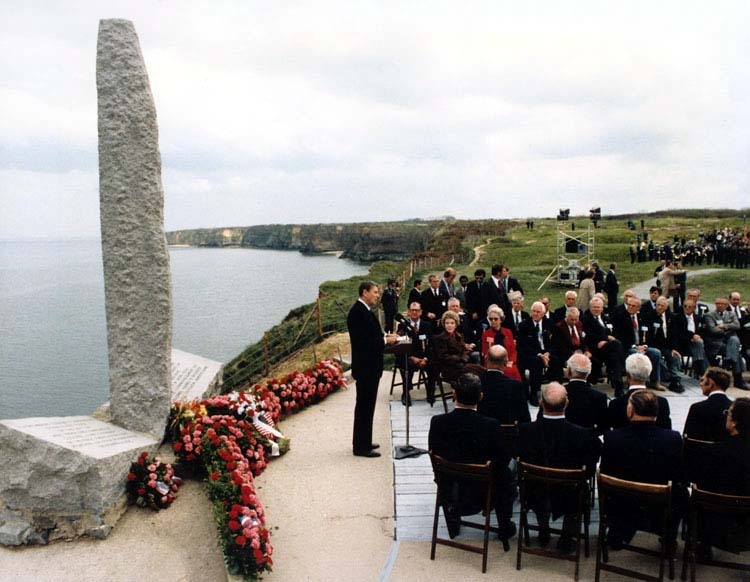 Reagan Honors D-Day Heroes at Pointe du Hoc
