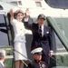 Reagan Waves Farewell from USS Iowa During Statue of Liberty Centennial