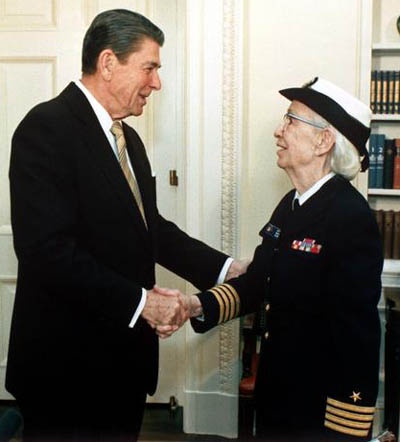 Reagan Honors Pioneering Computer Scientist Hopper with Promotion