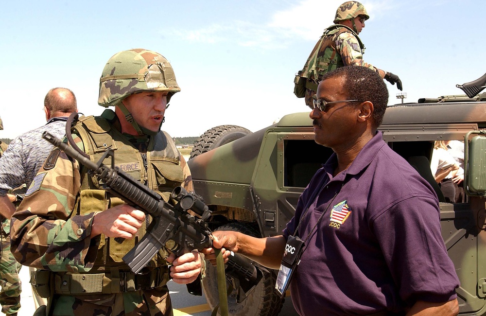 Security Forces Sergeant Discusses Contingency Operations with University President
