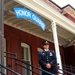 Army Spc. Poses for Photo with Ceremonial Unit