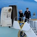 Former First Lady Nancy Reagan Escorted by Military Leader as Reagan's Casket Departs for Washington