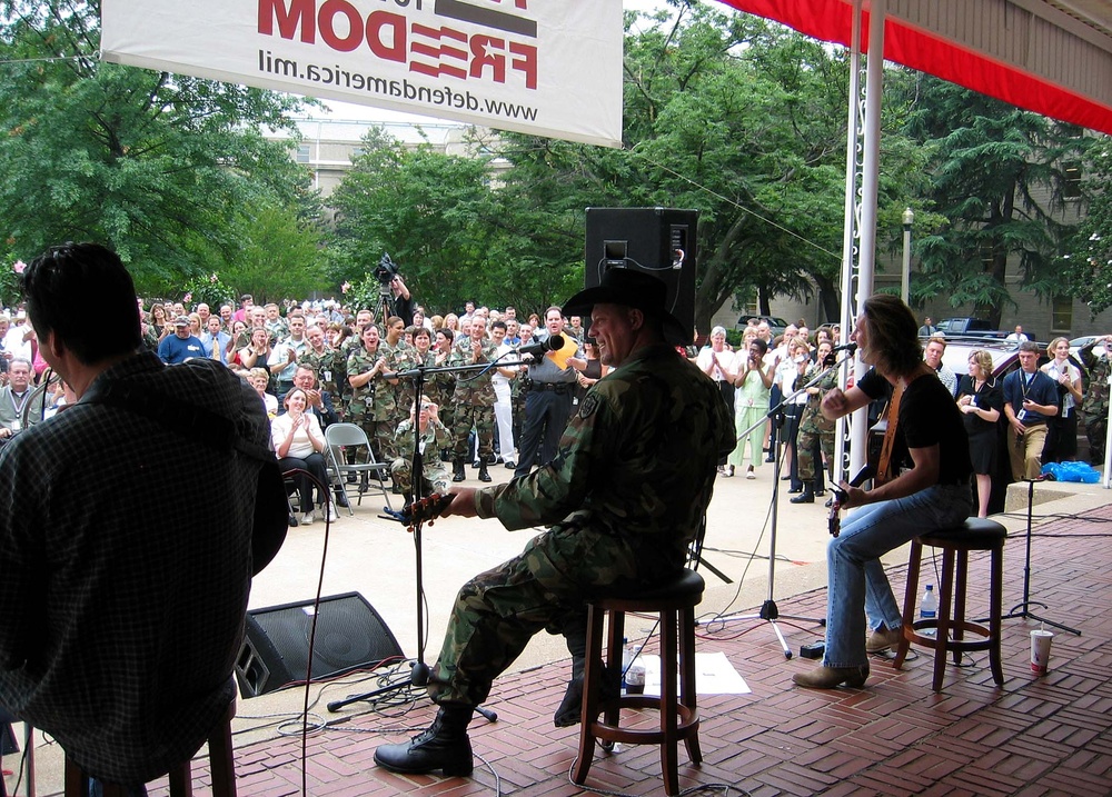 Country Star John Michael Montgomery Performs for Military at Pentagon