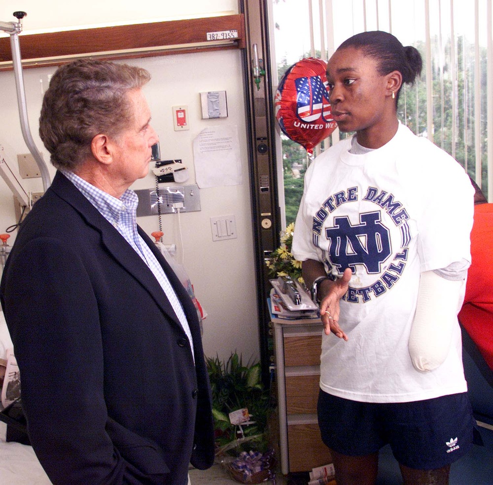 Regis Philbin Visits Army Spc. Danielle Green at Walter Reed