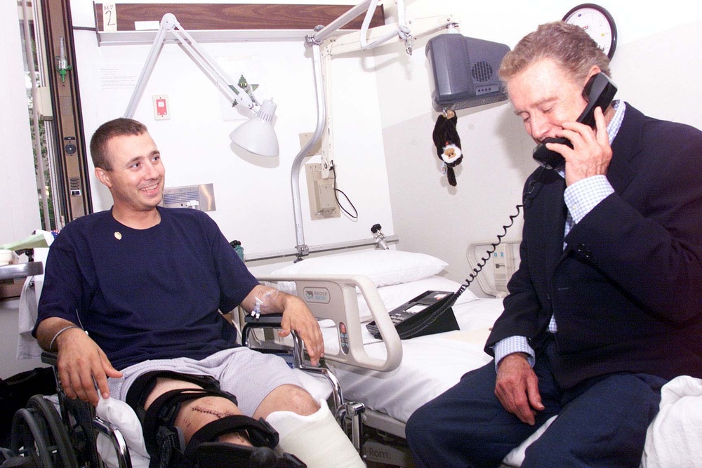 Regis Philbin Surprises Army Cpl. Timothy J. Brosnan During Phone Call with Mother at Walter Reed