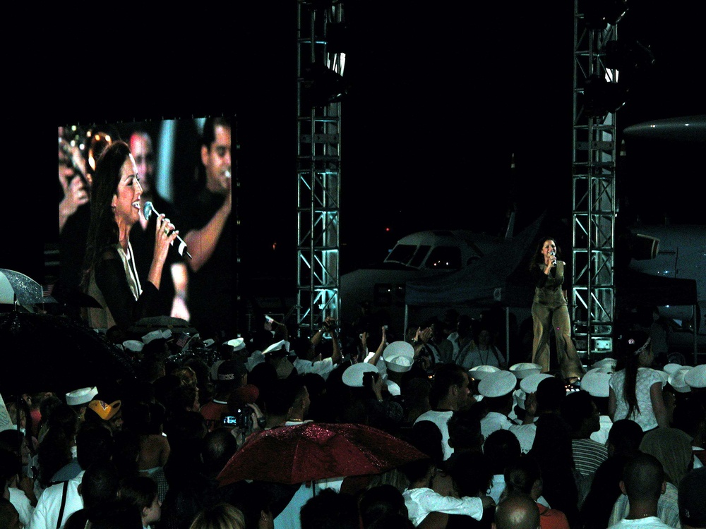 Gloria Estefan Performs for Service Members at Naval Station Norfolk