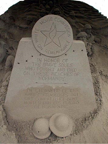 Normandy Beach Sand Sculpture Honors D-Day Fallen