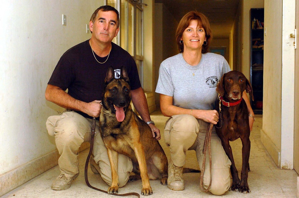 Explosive Detection Dogs Secure North Entry Control Point