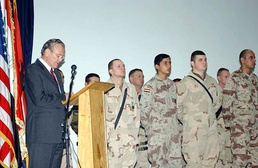 Rumsfeld Honors Troops for Iraqi Election Service