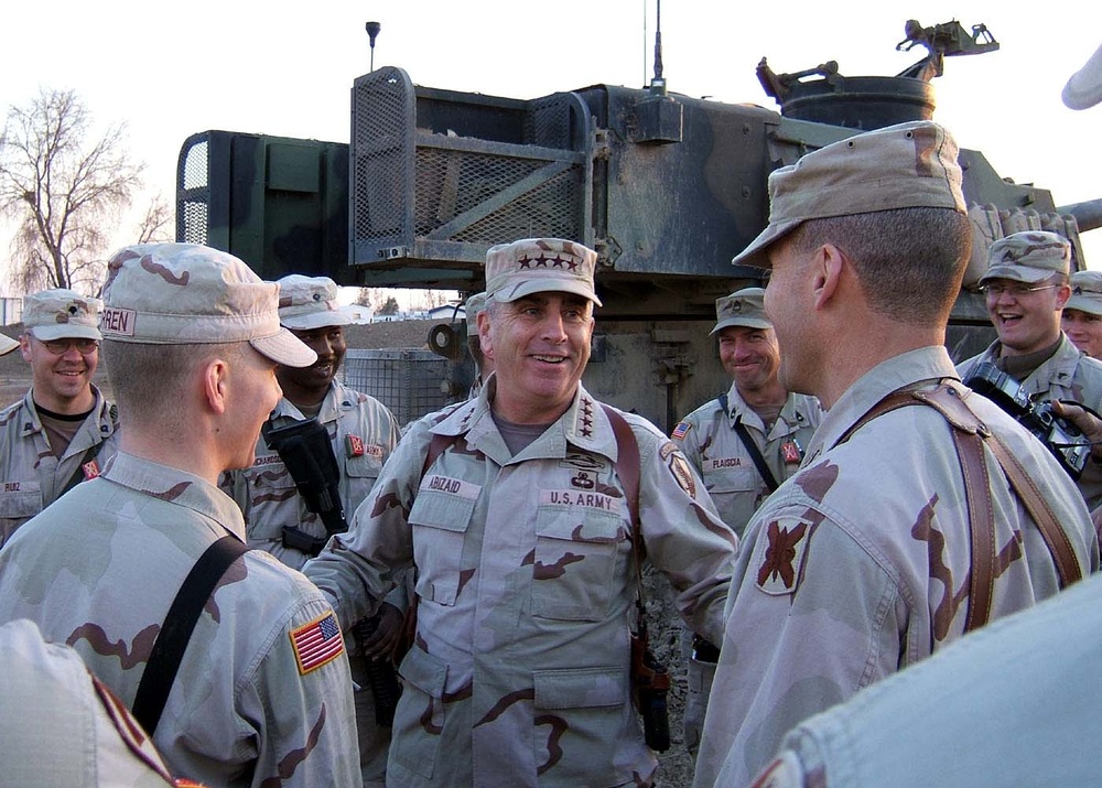 U.S. Central Command Chief Visits Troops in Baghdad