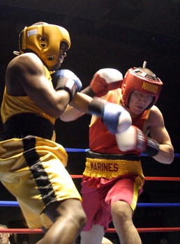 Army's Spc. Quentin McCoy Outpoints Marine Cpl. Wilfrido Gonzalez at Armed Forces Boxing Championship