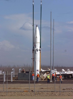 Ground-Based Interceptor Lowered into Silo at Alaska Missile Defense Complex