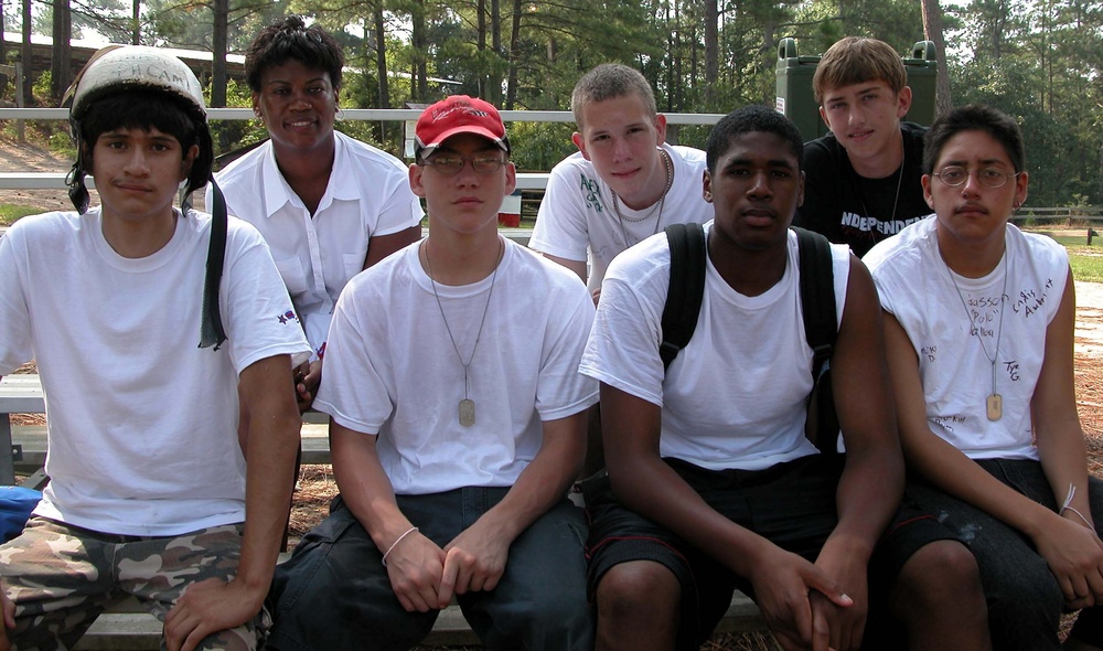 National Guard Youth Coordinator Joins 4-H Camp Photo Op