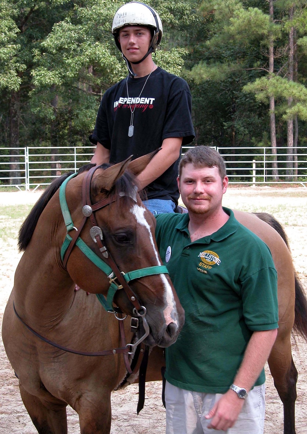4-H Camp Instructor Guides Young Rider at 'Operation Purple' Program