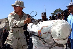 U.S. Army Trains Afghan Police on Handcuffing Techniques