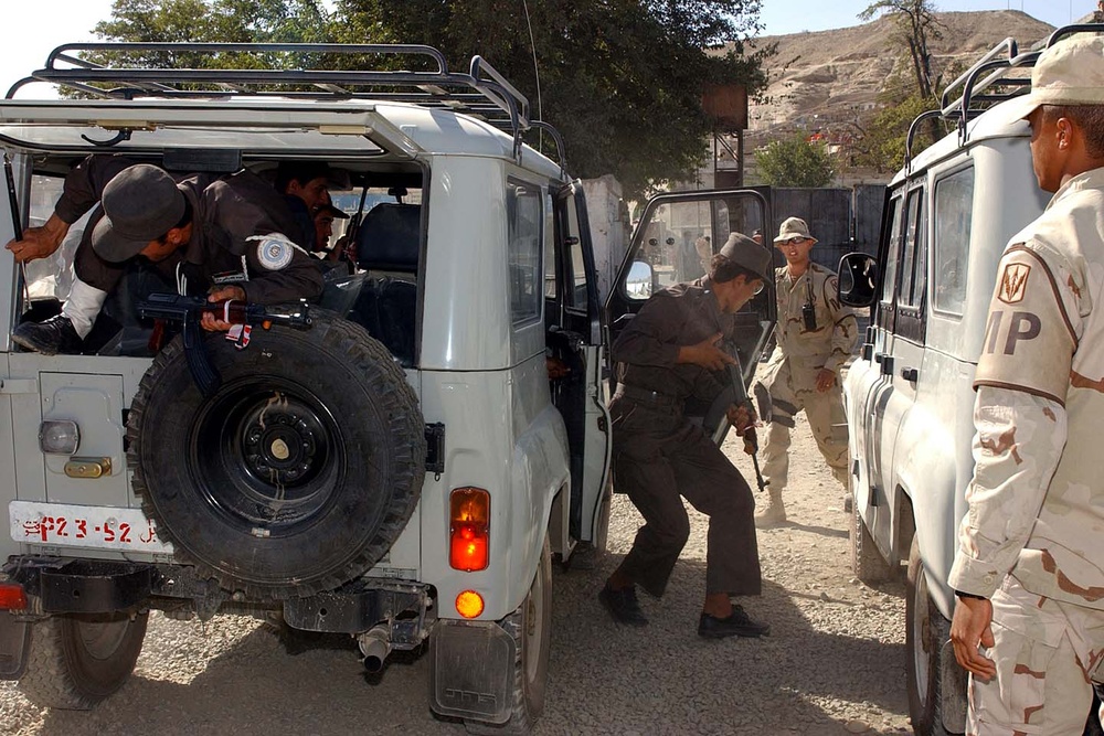 Police Teams Train Afghan National Police Ahead of Elections