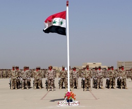 Iraqi Army Holds Flag-Raising Ceremony at Numaniyah Base