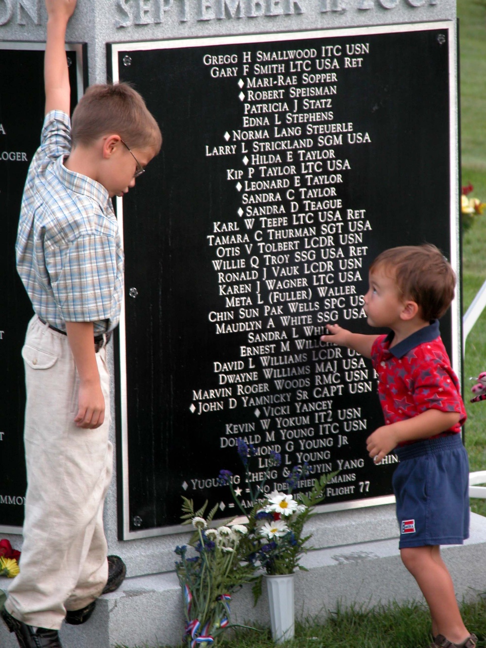 Families Honor Loved Ones at 9/11 Memorial in Arlington