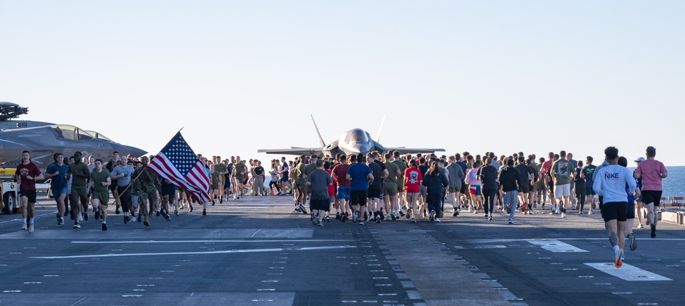 USS America (LHA 6) Conducts Independence Day 5K