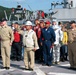 Participants Observe Raising of Colors on USS Curtis Wilbur in Yokosuka