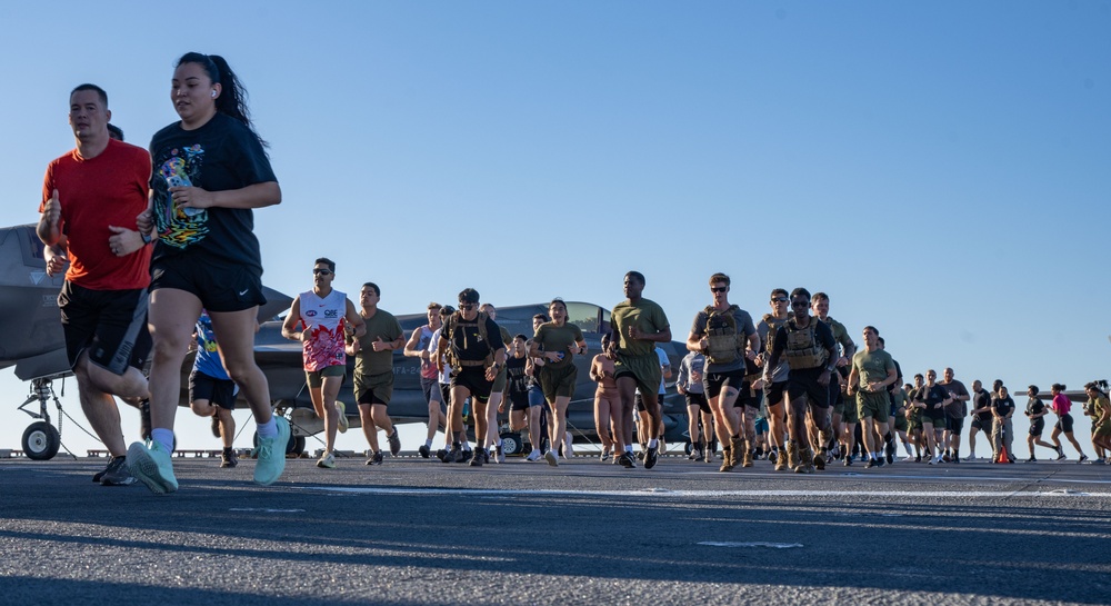 USS America (LHA 6) Conducts Independence Day 5K