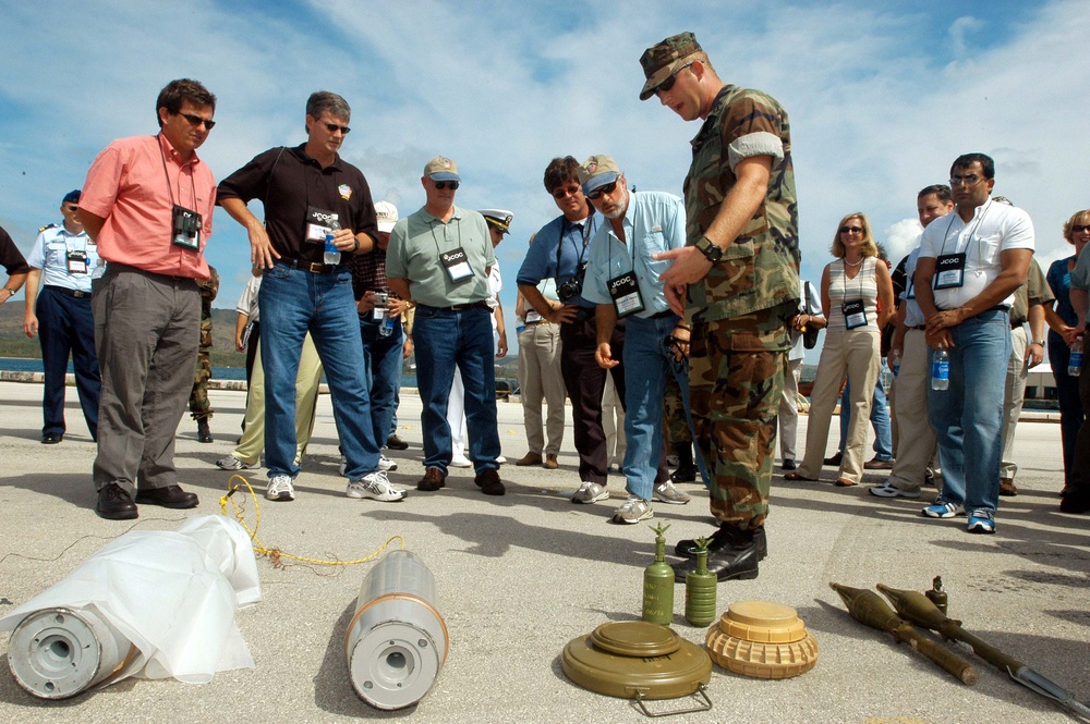 Participants Observe Explosive Ordnance Disposal Training at Naval Base Guam