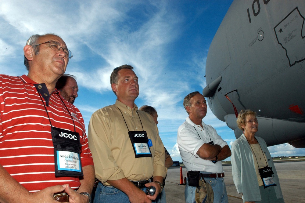 Civilian Leaders Tour B-52H Bomber at Andersen AFB