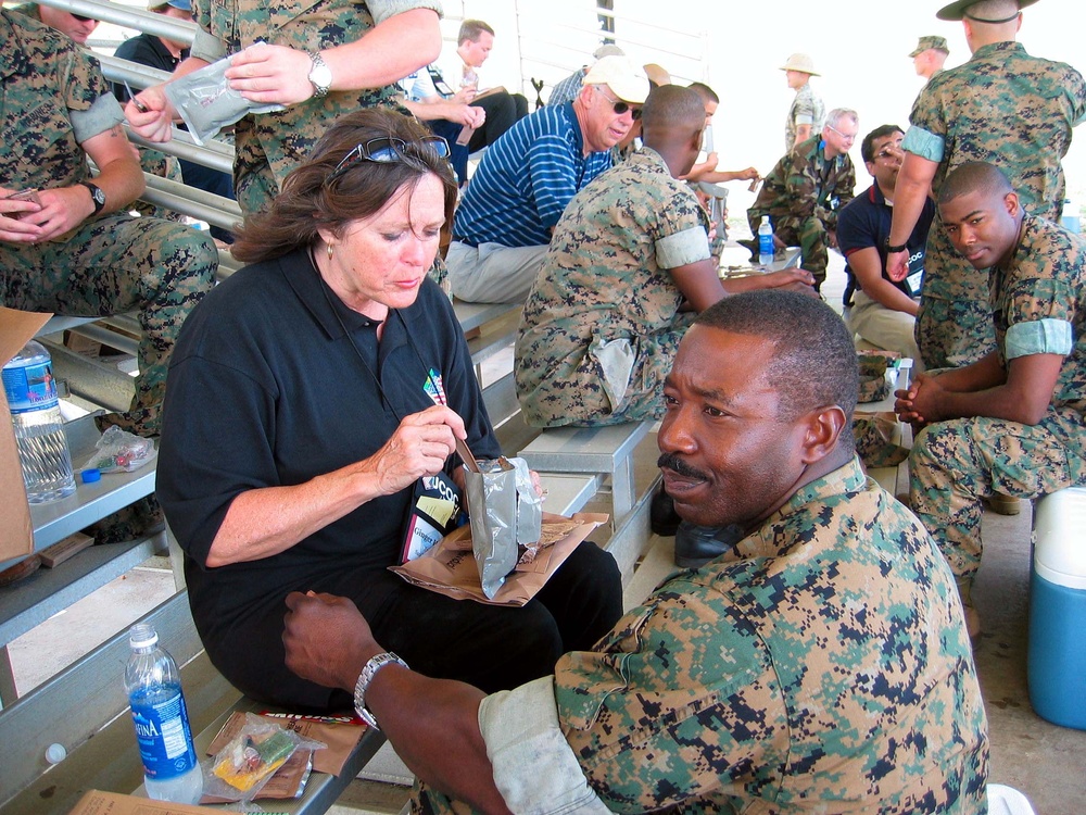 Chamber Foundation CEO Samples MREs with Marines at Hawaii Base