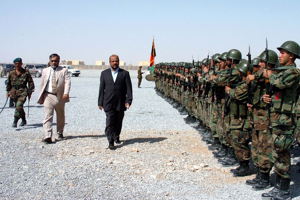 Afghan Defense Minister Reviews Troops at Kandahar Regional Command Ceremony