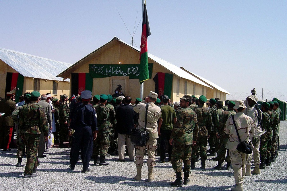 Afghan Flag Raised Over Kandahar Regional Command Headquarters