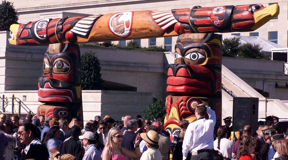 Lummi Nation Presents Totem Poles to Pentagon in 9/11 Remembrance Ceremony