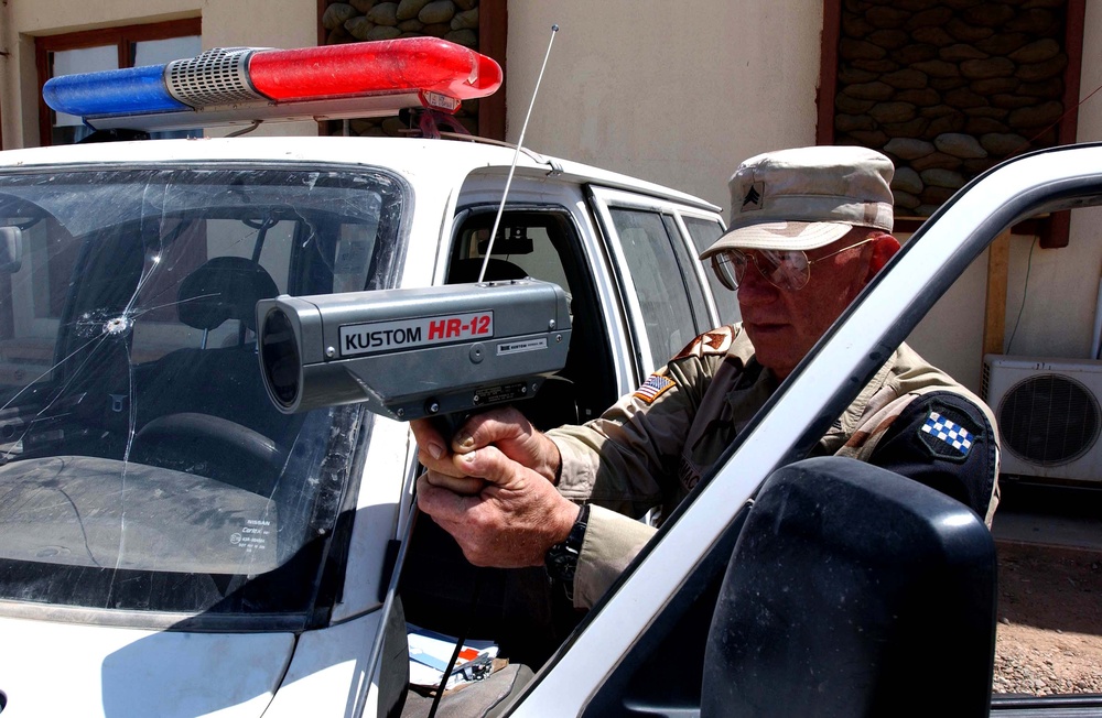 Army MP Tracks Speeders on Iraqi Base Despite Gunfire