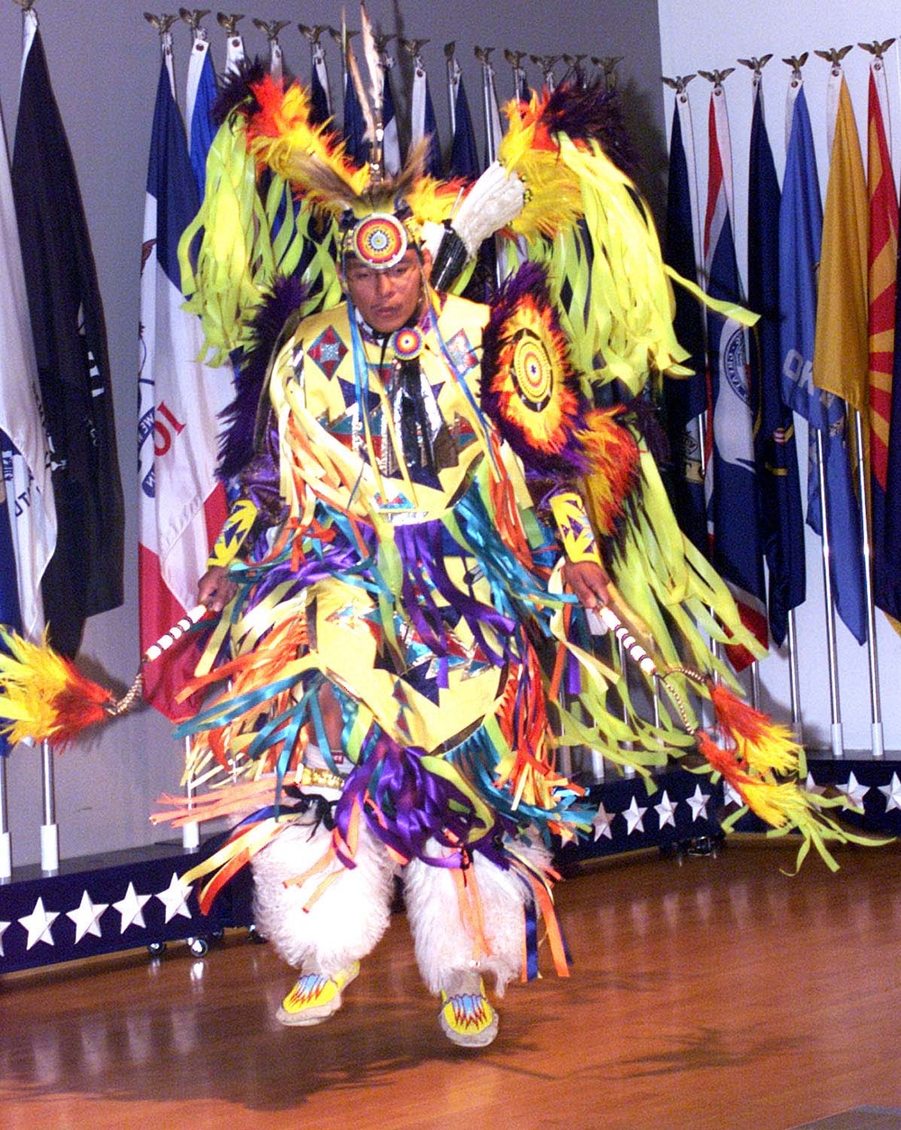 Native American Dancer Performs at Women in Military Service Memorial