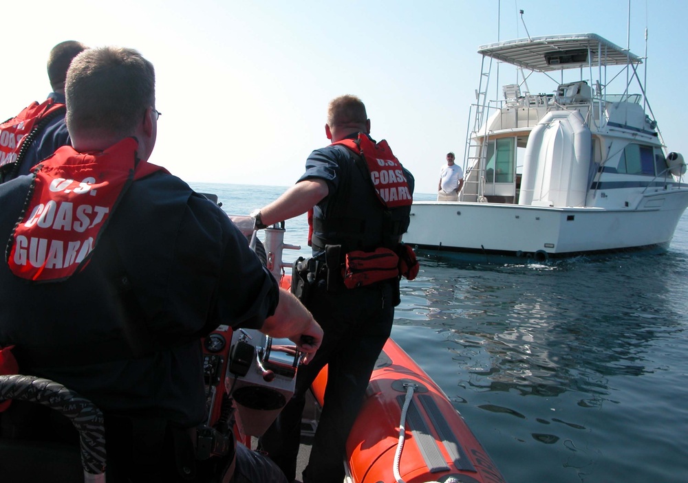 Coast Guard Boards Vessel for Routine Safety Inspection