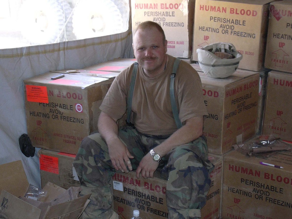 Army Sergeant Transports Blood Supplies in Iraq