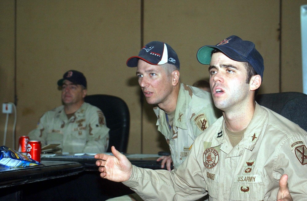 New England Troops in Iraq Watch World Series Game 2 at 3 A.M.